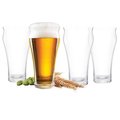 Final Touch 17 oz Clear Crystal Beer Glass Gift Set GG502804